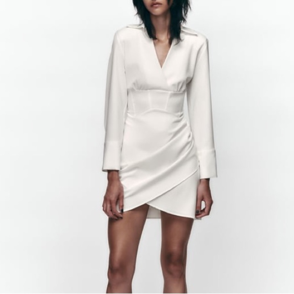 Zara RUCHED CORSET DRESS
OYSTER WHITE